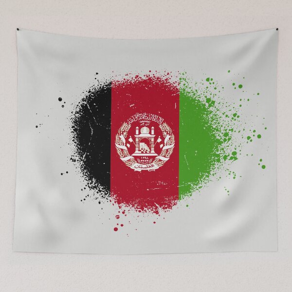 Item preview, Afghanistan Flag Spray Paint Splatter Style designed and sold by DelfDesign.
