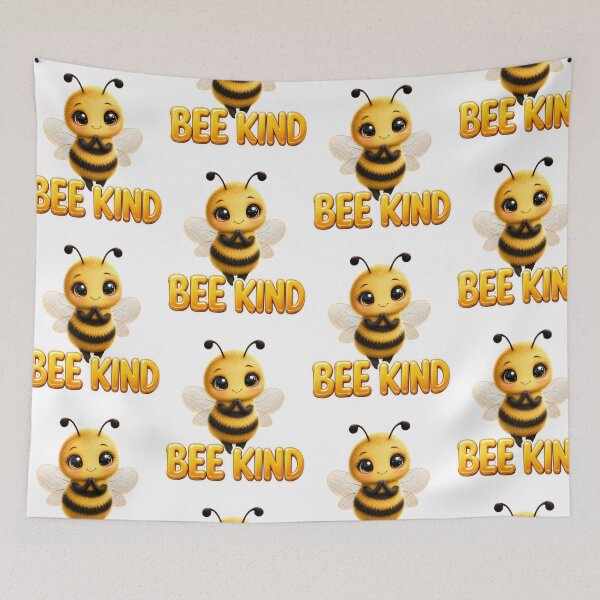 Item preview, Bee Kind Cute Bumble Bee, Adorable Inspirational Bee Illustration with Positive Kindness Quote Sticker designed and sold by RoPrincess.