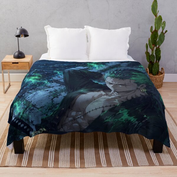 Item preview, Roronoa Zoro One Piece Moonlit Ruins Green Aura designed and sold by Dashsopaner.