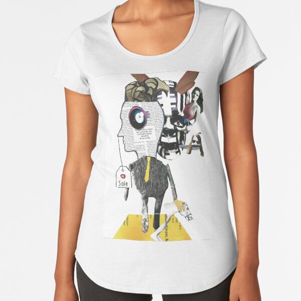 Tarnmaske Premium Rundhals-Shirt