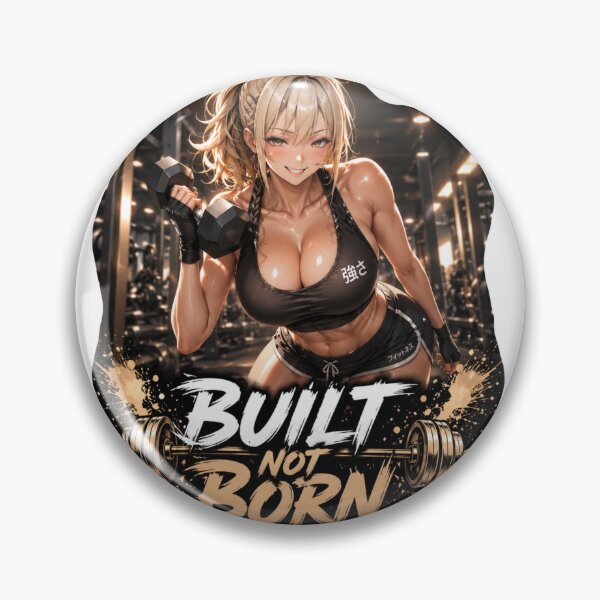 Item preview, Built Not Born Anime Gym Girl Fitness Motivation Design designed and sold by Digistore1221.