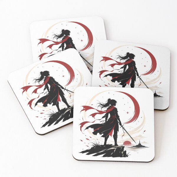 Item preview, Swordswoman of the Wind gazing at the horizon designed and sold by Orca-Design.