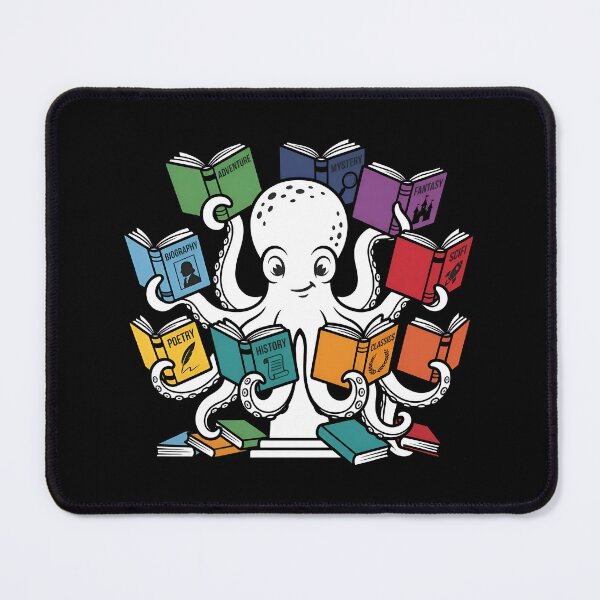 Item preview, Reading Octopus Bookworm Librarian  designed and sold by Zazz Lee.