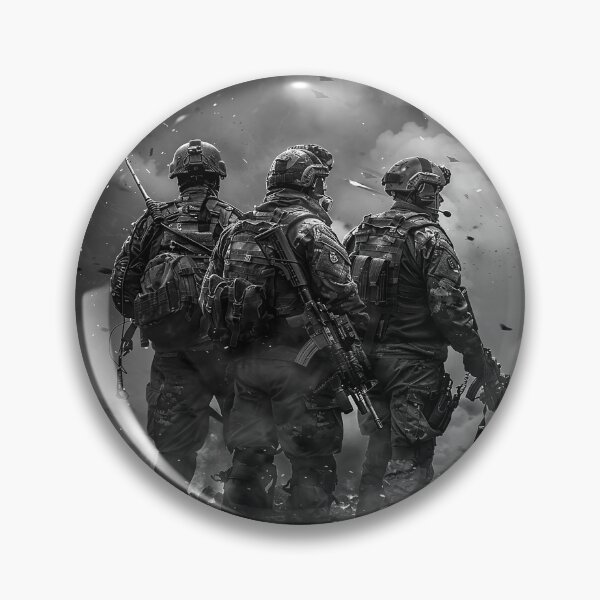 Item preview, Tactical Soldiers in Combat Black and White Military Team Art designed and sold by inkoutninja.