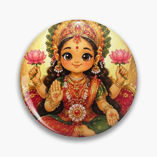 Item preview, Cute Goddess Lakshmi Lotus Art designed and sold by Studio Ananda.