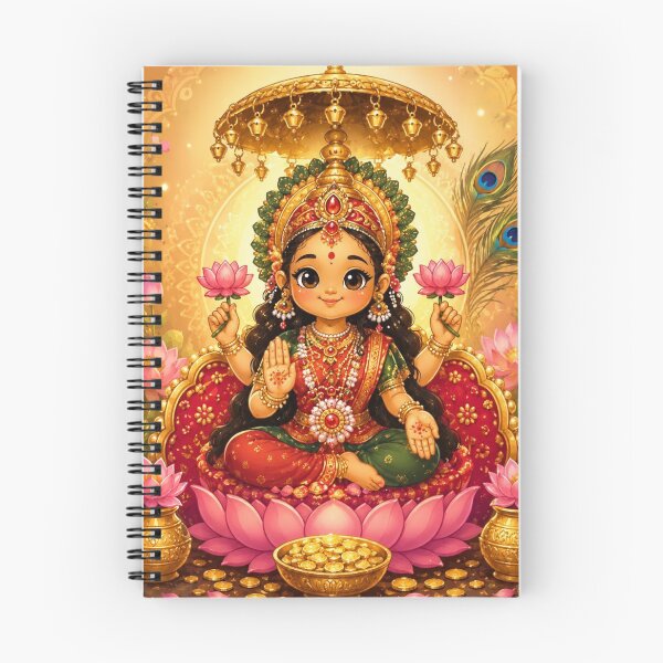 Item preview, Cute Goddess Lakshmi Lotus Art designed and sold by Studio Ananda.