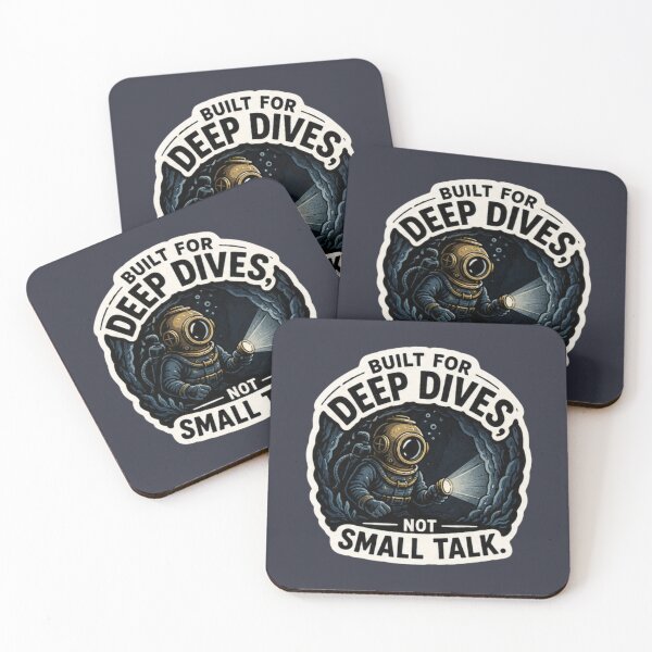 Item preview, Built for Deep Dives Not Small Talk - Diver designed and sold by amyness.