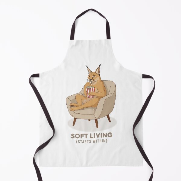 Item preview, Caracal Eating Popcorn Comfort Bites Retro Aesthetic designed and sold by COZY VINTAGE animal.