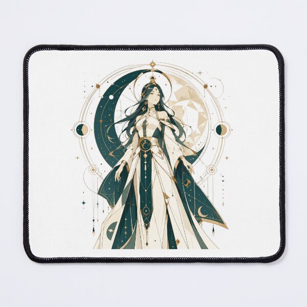 Item preview, Lunar Guardian in front of a geometric moon designed and sold by Orca-Design.