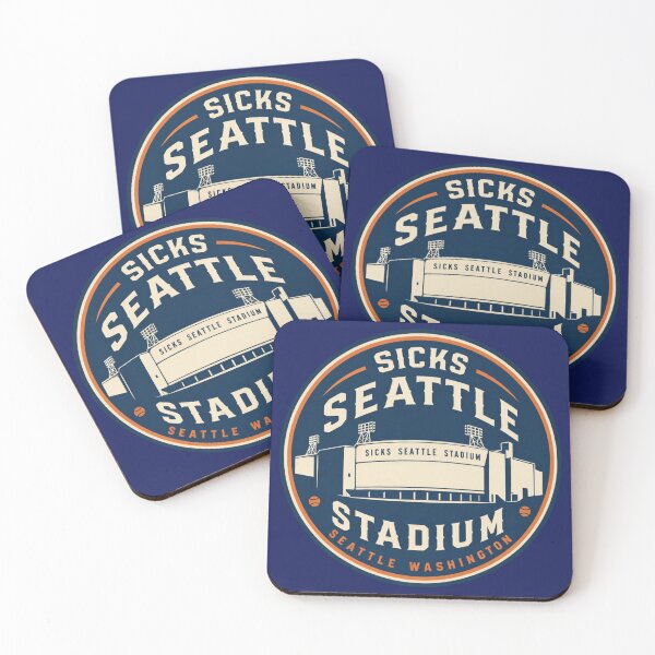 Item preview, Sicks' Seattle Stadium Vintage Baseball Badge designed and sold by Apex & Anthem .