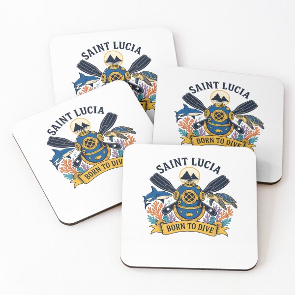 Item preview, St. Lucia Underwater Heritage Vintage Scuba Diving Crest designed and sold by scicilysimonee.