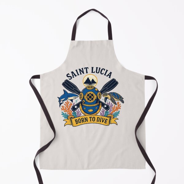 Item preview, St. Lucia Underwater Heritage Vintage Scuba Diving Crest designed and sold by scicilysimonee.