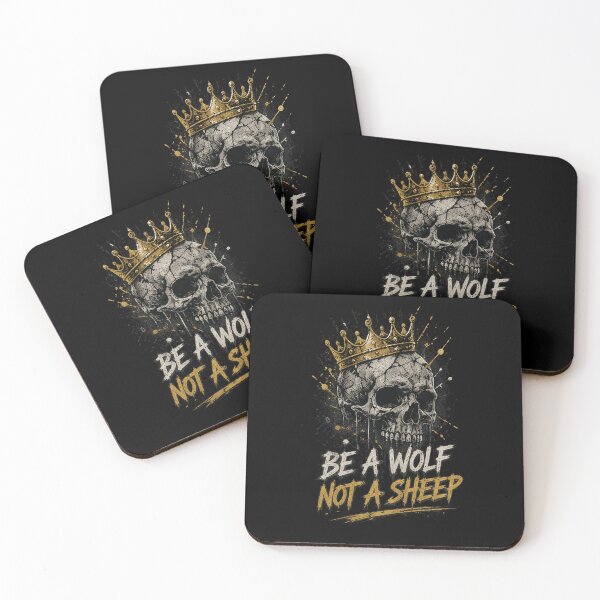 Item preview, Be A Wolf Not A Sheep King Skull Art designed and sold by VibePrints101.