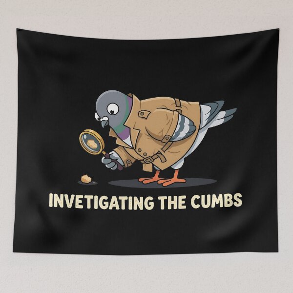 Item preview, Investigating The Crumbs Detective Pigeon designed and sold by Zazz Lee.