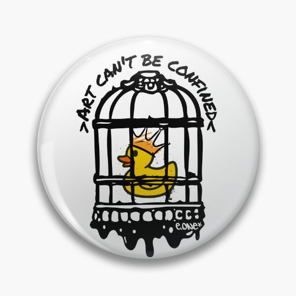 Item preview, Art Can't Be Confined — Rubber Duck Graffiti Cage designed and sold by ENDTOENDSTORE.