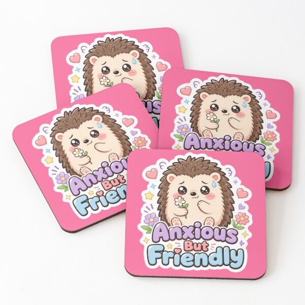 Item preview, Anxious but friendly hedgehog designed and sold by amyness.