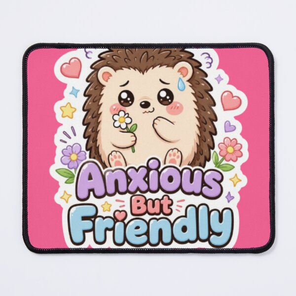 Item preview, Anxious but friendly hedgehog designed and sold by amyness.