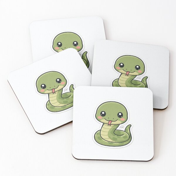 Item preview, Cute Kawaii Green Snake Sticker | Anime Style Chibi Reptile Art | Gift for Reptile Lovers designed and sold by Chipkooo.