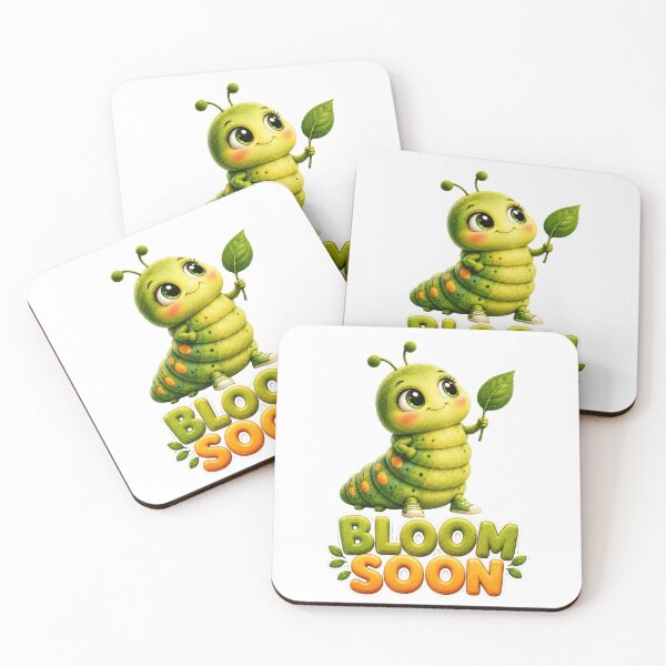 Item preview, Cute Caterpillar Bloom Soon Inspirational Garden Illustration designed and sold by RoPrincess.