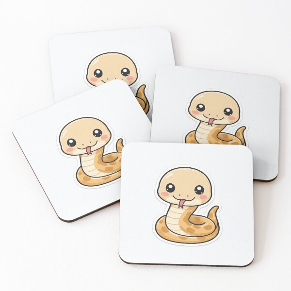 Item preview, Cute Kawaii Yellow Sand Boa Snake Sticker | Anime Style Chibi Reptile Art | Gift for Reptile Lovers designed and sold by Chipkooo.