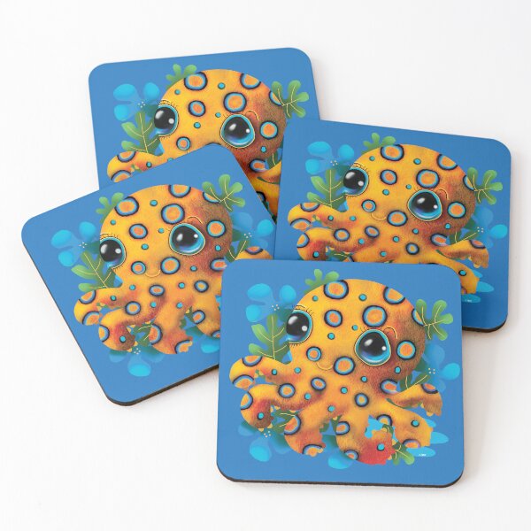 Item preview, Cute Kawaii Blue Ringed Octopus designed and sold by Karin Taylor.