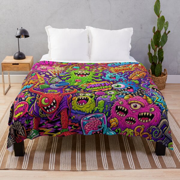 Item preview, Monster Mash Carnival Chaos Sticker Bomb Art Print designed and sold by MAXMIKKOMAIKA.