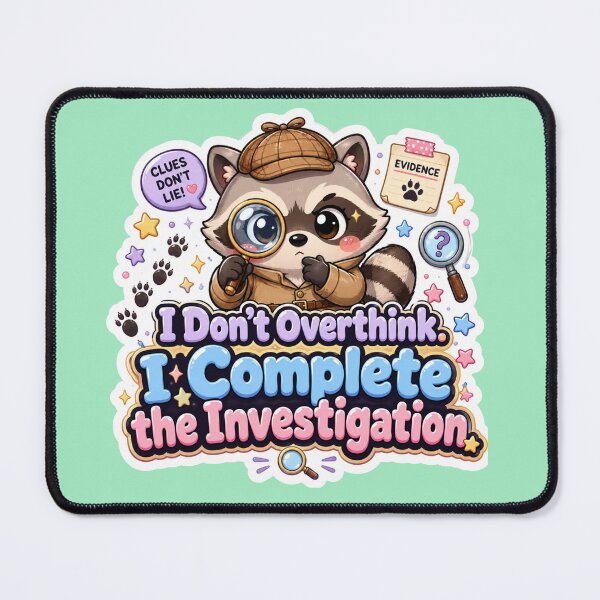 Item preview, I don't overthink. I complete the investigation. designed and sold by amyness.