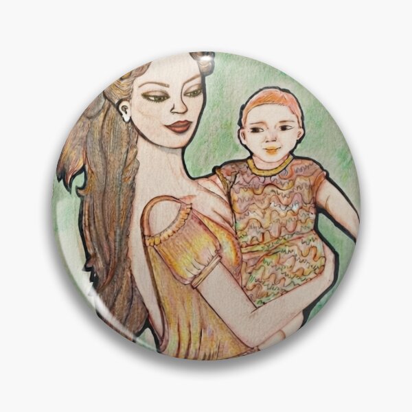 Item preview, Divine Motherhood: A Portrait of Love and Heritage by artist Miriane Barros, Mimi Artes collection designed and sold by mimiartes.