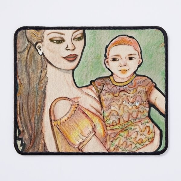 Item preview, Divine Motherhood: A Portrait of Love and Heritage by artist Miriane Barros, Mimi Artes collection designed and sold by mimiartes.