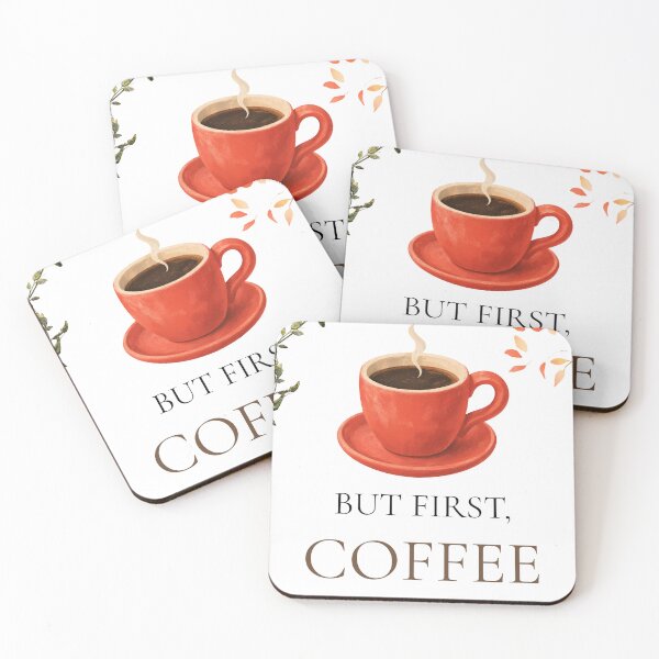 Item preview, But First Coffee Minimalist Typography Design designed and sold by DansStoreD23.