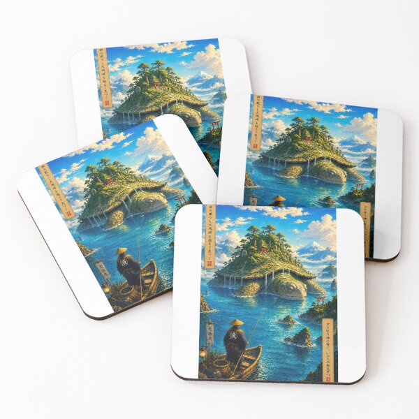 Item preview, Title: The Island of the Ancestral Turtle | Japanese Ukiyo-e Art - Japanese Culture designed and sold by Substance_life.