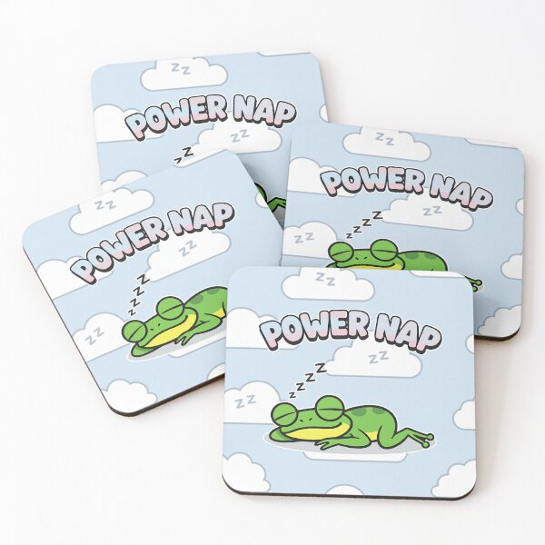 Item preview, Power Nap Sleeping Frog Cartoon designed and sold by Taridesign.