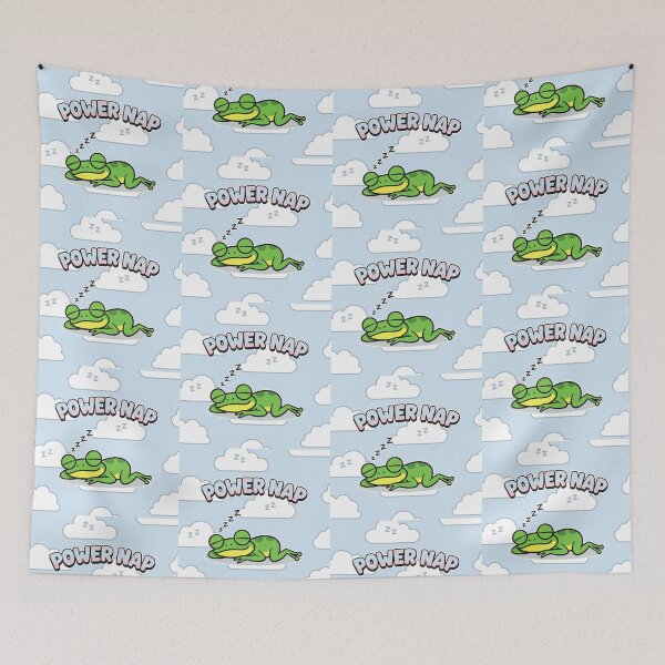 Item preview, Power Nap Sleeping Frog Cartoon designed and sold by Taridesign.