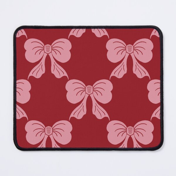 Item preview, Large Pink Coquette Bows Burgundy Red Preppy Ribbon Pattern designed and sold by DColourMuse.