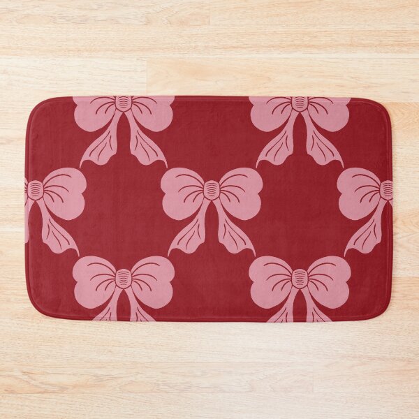 Item preview, Large Pink Coquette Bows Burgundy Red Preppy Ribbon Pattern designed and sold by DColourMuse.