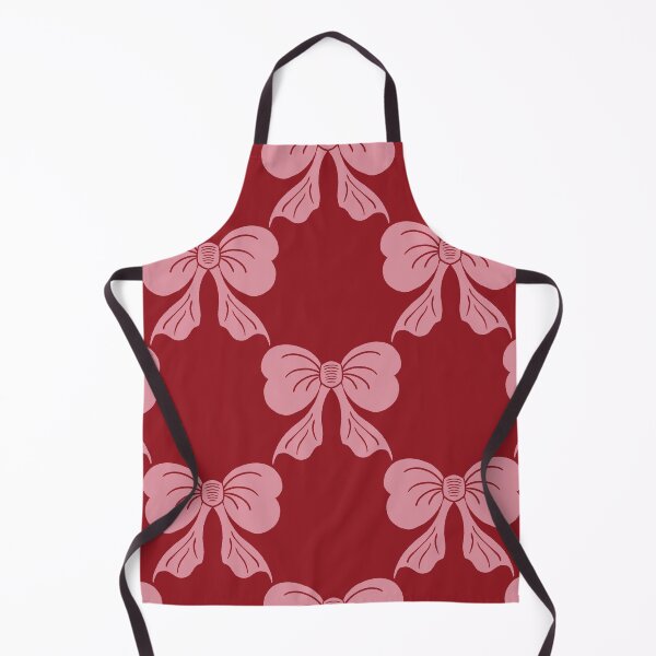 Item preview, Large Pink Coquette Bows Burgundy Red Preppy Ribbon Pattern designed and sold by DColourMuse.