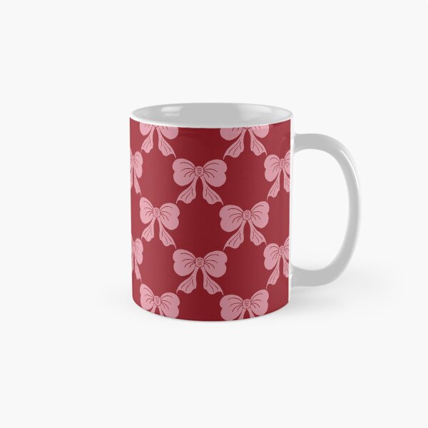 Item preview, Medium Pink Coquette Bows Burgundy Red Preppy Ribbon Pattern designed and sold by DColourMuse.