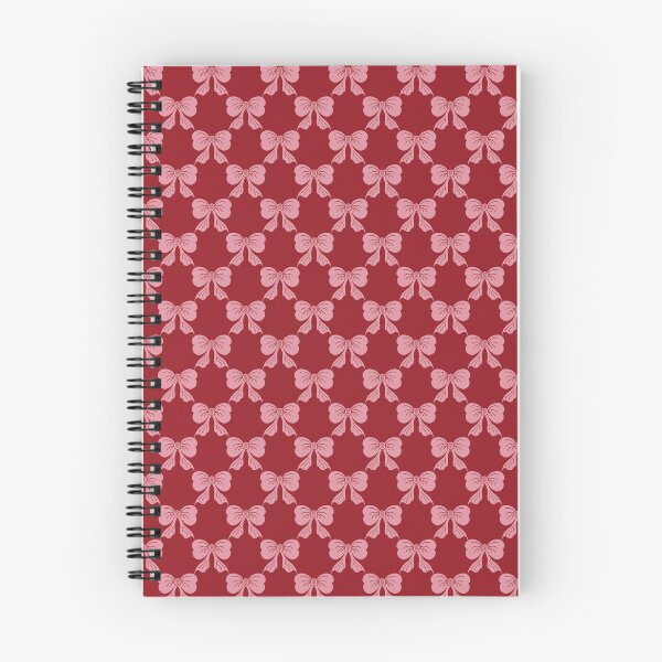 Item preview, Small Pink Coquette Bows Burgundy Red Preppy Ribbon Pattern designed and sold by DColourMuse.