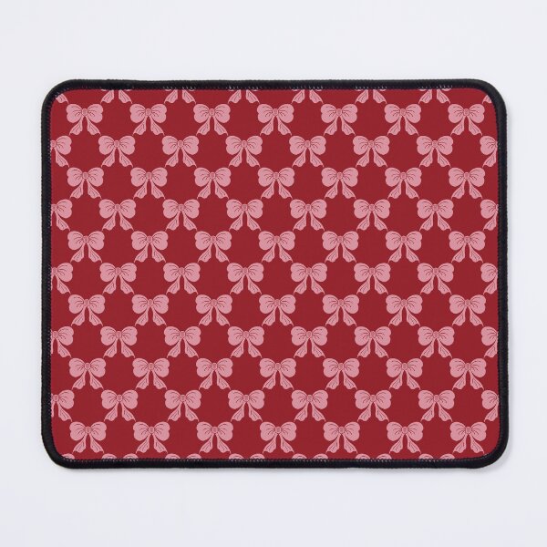 Item preview, Small Pink Coquette Bows Burgundy Red Preppy Ribbon Pattern designed and sold by DColourMuse.