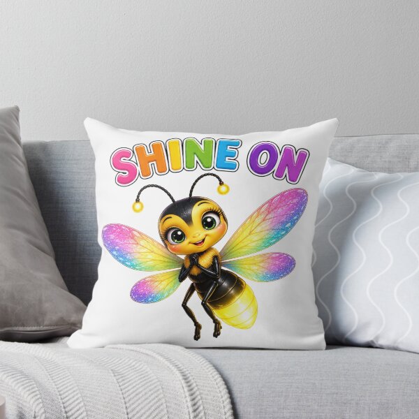 Item preview, Cute Firefly Shine On Inspirational Rainbow Wings Illustration designed and sold by RoPrincess.