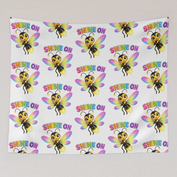 Item preview, Cute Firefly Shine On Inspirational Rainbow Wings Illustration designed and sold by RoPrincess.