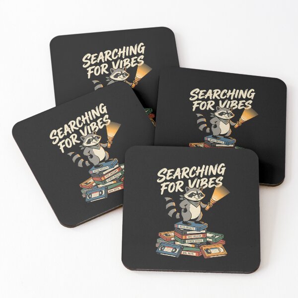 Item preview, Searching For Vibes Retro Raccoon VHS Tapes designed and sold by Zazz Lee.