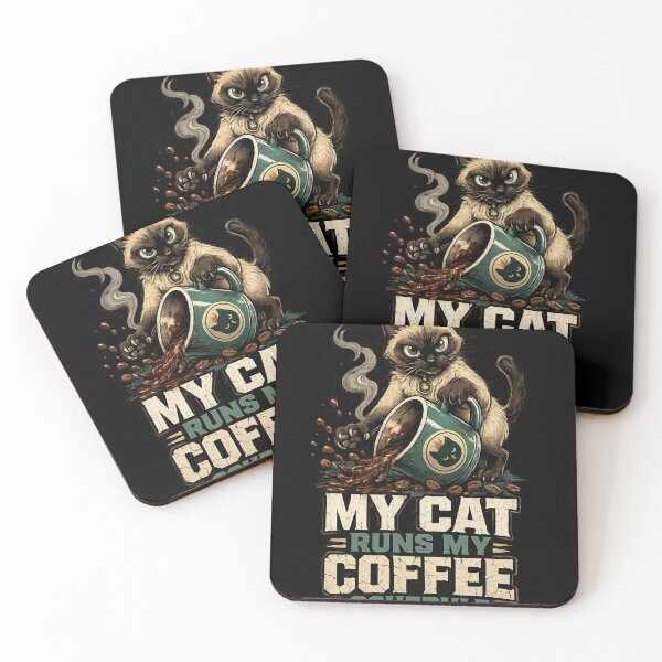 Item preview, Mischievous Siamese Cat Coffee Schedule Funny Tee designed and sold by Retro Rascals Co..