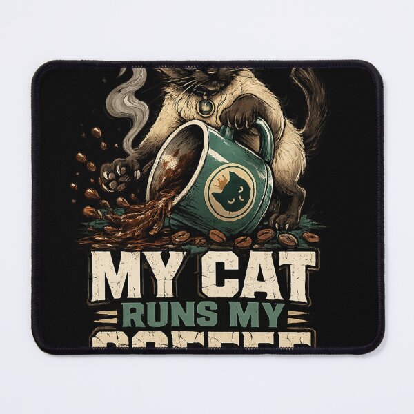 Item preview, Mischievous Siamese Cat Coffee Schedule Funny Tee designed and sold by Retro Rascals Co..
