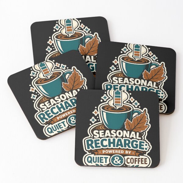 Item preview, Seasonal Recharge Coffee Battery Fall Autumn designed and sold by Retro Rascals Co..