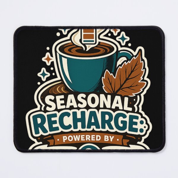 Item preview, Seasonal Recharge Coffee Battery Fall Autumn designed and sold by Retro Rascals Co..