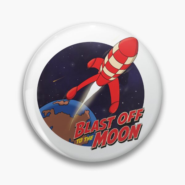 Item preview, Blast Off to the Moon! | Retro 50s Sci-Fi Rocket Adventure designed and sold by Redwolf77.