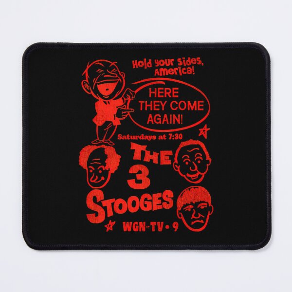 Item preview, The Three Stooges WGN TV Nine Red Illustration designed and sold by inaridesign19.