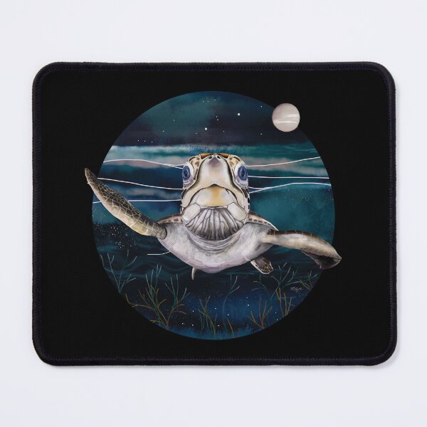 Item preview, Green Sea Turtle in Moonlit Ocean Dreamscape designed and sold by Karin Taylor.