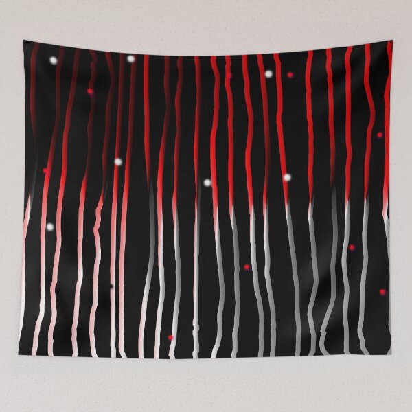 Item preview, Black, White and Red Vertical Stripe Organic Pattern | Dark Minimal Alt Aesthetic | Dark Feminine Y2K Aesthetic designed and sold by dfly-creations.